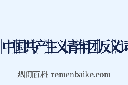 中国共产主义青年团反义词是什么意思的图片